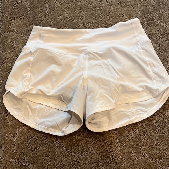 lululemon athletica Pants - Lululemon Athletica White Athletic Shorts Lightweight Performance